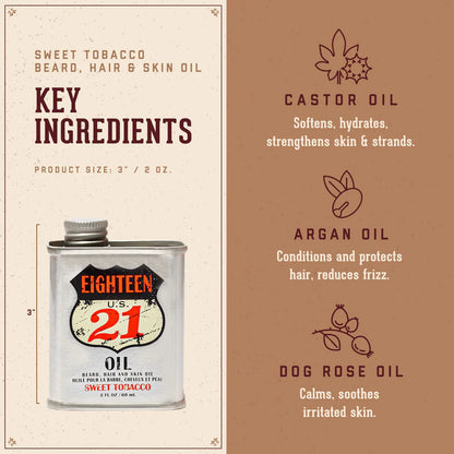 Sweet Tobacco Beard, Hair and Skin Oil