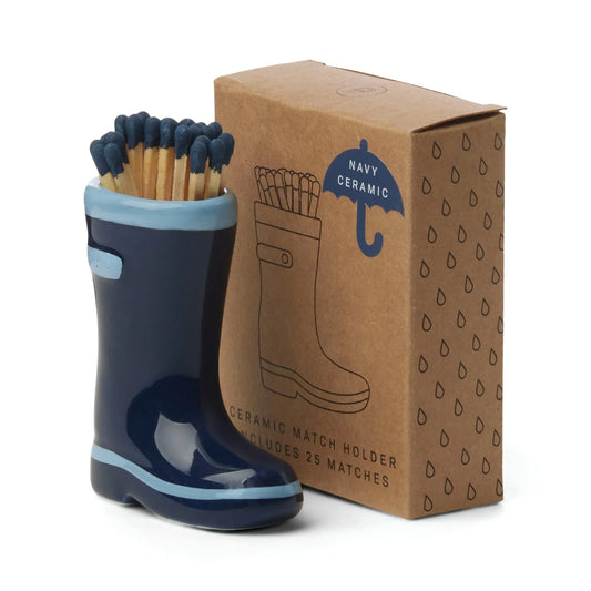 Bota Wellington Porta Fósforos Azul