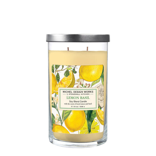 Vela Vidrio Lemon Basil