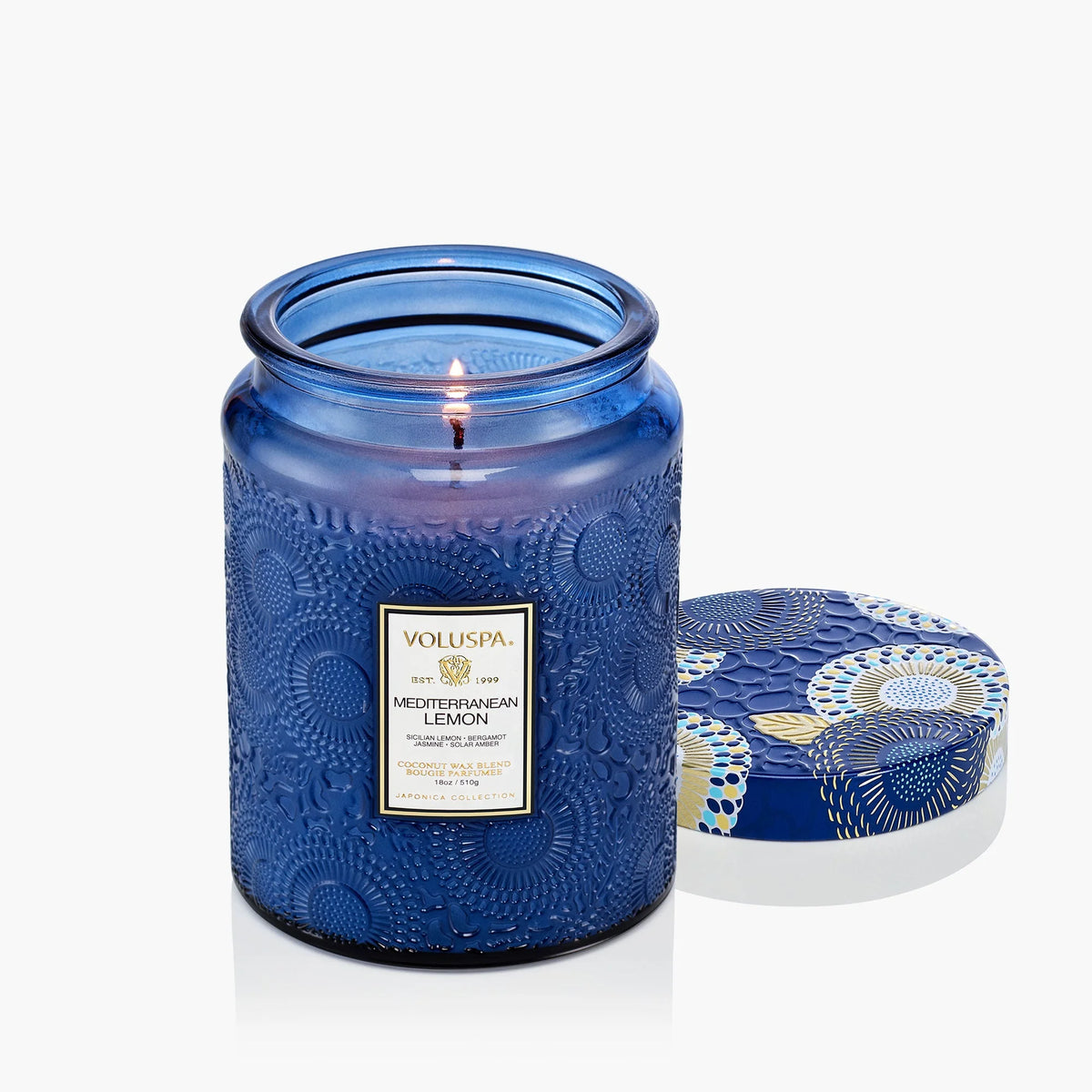 Vela vidrio grande Mediterranean Lemon