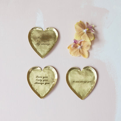 Corazón bronce frases